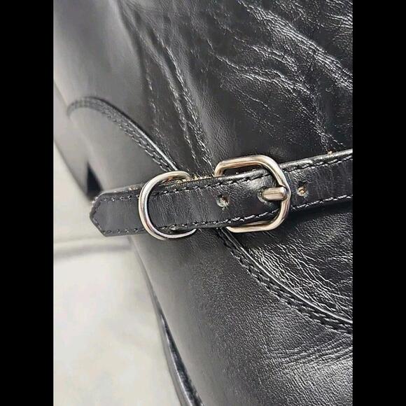 Balenciaga Paris Papier Derby Oxford Black Leather Skinny Buckle Womens Shoes 40 - Picture 8 of 16